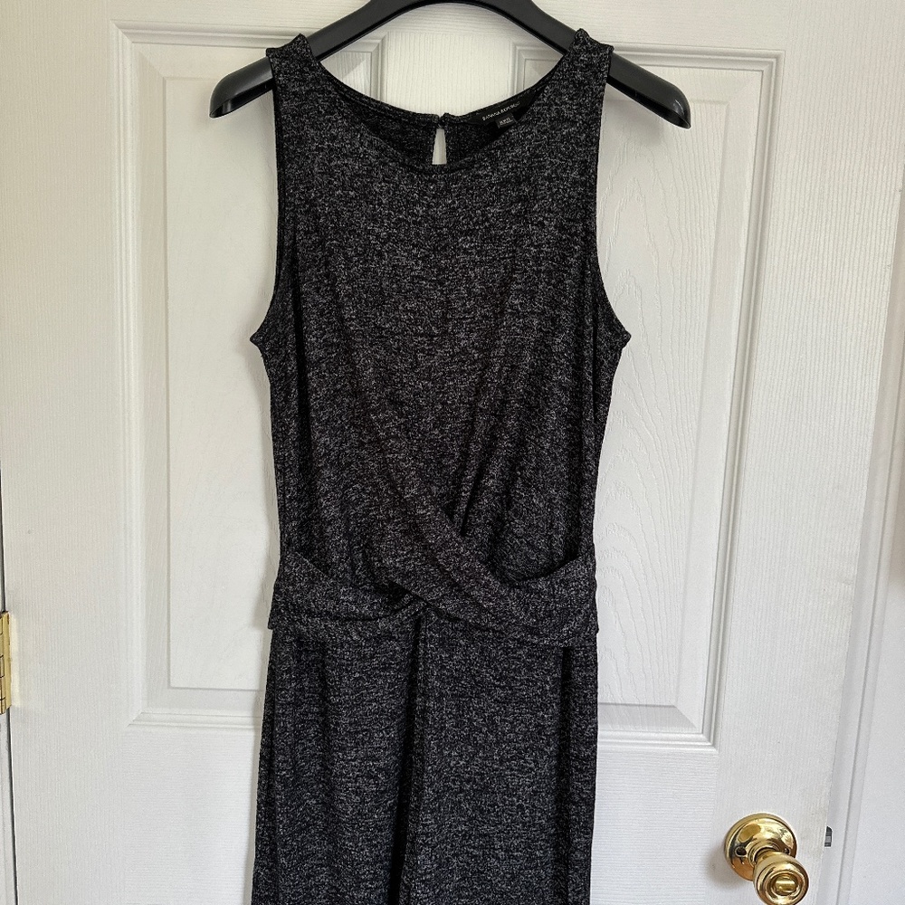 Banana Republic Luxespun TwistedJumpsuit, Heather Grey/Charcoal, XXS, Like New